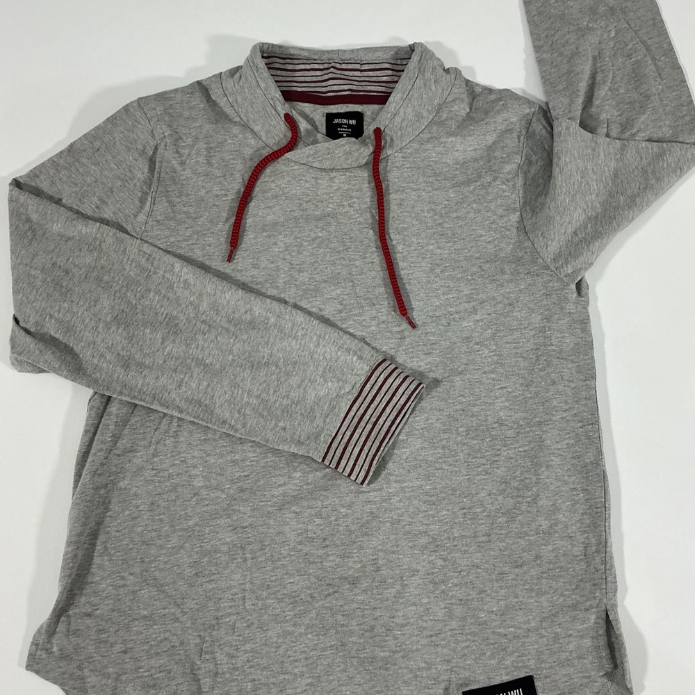 Jason Wu for EVA Air Gray Mock Neck Loungewear Pullover Sweatshirt Size M